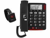 Amplicomms BigTel 50 Alarm Plus, schnurgebundenes Großtasten-Telefon, mit SOS...