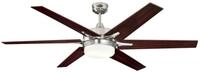 72077 Cayuga Deckenventilator 152 cm, geb&uuml;rstetes Nickel, f&uuml;r den Innengebrauch,