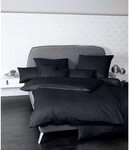 Janine Mako Satin Bettwäsche Uni Colors 135 x 200 cm schwarz Janine Mako Satin Bettwäsche Uni Colors 135 x 200 cm schwarz
