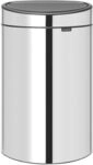 Brabantia Touch Bin New mit herausnehmbaren Kunststoffeinsatz, 40L, Edelstahl,