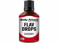 Body Attack Flav Drops®, 2 x 50 ml, Cherry, Aromatropfen für Lebensmittel,