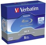 Verbatim BD-R Datalife, Blu-Ray-Disk 25 GB - 6-fache Brenngeschwindigkeit -