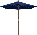 anndora Sonnenschirm 2,1 m rund Balkonschirm Gartenschirm - Winddach Navy Blau