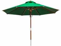 anndora® Sonnenschirm Terassenschirm 3,5 m rund - UV Schutz + Winddach Grün