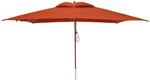 anndora&reg; Sonnenschirm 3 x 4 m rechteckig Terassenschirm Holz Gest&auml;nge - Terracotta