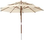 anndora Sonnenschirm 3-lagig 3 m rund DREILADREI Sonnenschutz Gartenschirm mit
