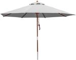 anndora&reg; Sonnenschirm Gartenschirm 3,5 m rund - UV Schutz + Winddach - Silbergrau