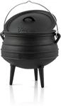 BBQ-Toro Potjie | Gusseisen Hexenkessel Potjie #4, ca. 13 Liter | Guss Topf mit