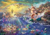 Schmidt Spiele 59479 Thomas Kinkade, Disney, Kleine Meerjungfrau, Arielle, 1000