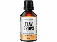Body Attack Flav Drops®, 50 ml, Butter Biscuit, Aromatropfen für Lebensmittel,