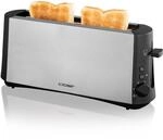 Cloer 3810 Langschlitztoaster f&uuml;r 2 Toastscheiben, Toaster mit Br&ouml;tchenaufsatz,