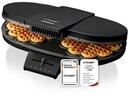 Cloer 1320 Doppelwaffeleisen f&uuml;r zwei klassische Waffeln, 1200 W, Waffelgr&ouml;&szlig;e 15,5