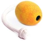 Wolters Strau&szlig;en-Ei Natur-Kautschuk mit und ohne Seil, Farbe:Mango + Seil, Gr&ouml;&szlig;e:M