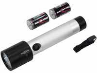 ANSMANN LED Taschenlampe X30 inkl. C Batterien - LED Handlampe optimal geeignet für