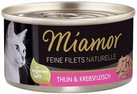 Miamor Feine Filets Naturell Thun & Krebsfleisch 24x80g