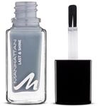 Manhattan Last & Shine Nagellack &ndash; Grauer, gl&auml;nzender Nail Polish f&uuml;r 10 Tage