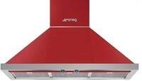 Smeg KPF9R Dunstabzugshaube, Wandmontage, Pyramiden-Abzugshaube, Breite 90 cm,