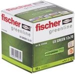 FISCHER Universald&uuml;bel UX GREEN 12 x 70, je 18 nachhaltige D&uuml;bel, Allzweckd&uuml;bel