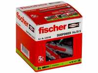 fischer 538249 DUOPOWER 14x70 S, grau/rot Mit Schraube