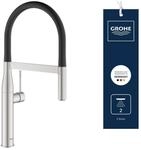 GROHE Essence, K&uuml;chenarmatur 2 Strahlarten (Wasserhahn K&uuml;che mit ausziehbarer