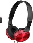 Sony MDR-ZX310AP Kopfh&ouml;rer (Freisprechfunktion) Mit Mikrofon, Rot