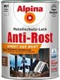Alpina Metallschutzlack gl&auml;nzend &ndash; Braun &ndash; Anti-Rost-Lack f&uuml;r einen