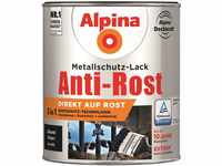 Alpina Metallschutzlack Anti-Rost Schwarz 750ml glänzend