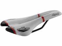 Selle San Marco Unisex – Erwachsene Aspide Racing Sattel, White/Black/Red, S