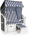 blumfeldt Hiddensee Strandkorb XL - Strandstuhl, 2-Sitzer, Volllieger, 5-stufig