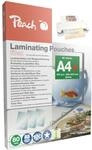 Peach Laminierfolie A4-80 mic - 100 pouches - abheftbar - zum praktischen Abheften im