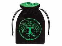 Q-Workshop FOR01 - Forest Black & Green Velour Dice Bag