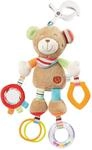 Fehn Activity-Spieltier Teddy &ndash; Baby Motorikspielzeug f&uuml;r Kinderwagen, Kinderbett