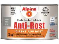 Alpina Metallschutzlack Anti-Rost Hellgrau 300ml glänzend