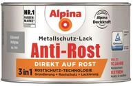 Alpina Metallschutzlack Anti-Rost Hellgrau 300ml gl&auml;nzend