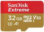 SanDisk Extreme 32 GB microSDHC Memory Card + SD Adapter with A1 App...