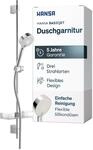 HANSA BASICJET Duschgarnitur | Duschkopf mit Schlauch und Duschstange I Duschbrause