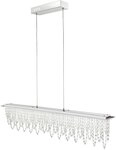 LED H&auml;nge Leuchte Kristall Pendel H&ouml;he verstellbar Fernbedienung Tageslicht Decken
