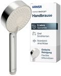 HANSA BASICJET Duschkopf mit 3 Strahlarten I Handbrause Dusche I Anti-Kalk Funktion I