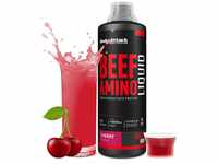 Body Attack Beef Amino, Cherry, 1000ml - Made in Germany - fruchtig leckere &