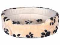 TRIXIE Hundebett Joey 50 × 43 cm in beige - flauschiger Hundeschlafplatz mit