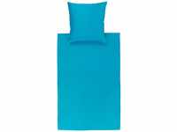 Bassetti Uni Bettwäsche aus 100% Baumwollsatin in der Farbe Himmelblau 3325, Maße: