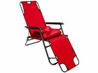 AMANKA Liegestuhl klappbar 180x60cm - leichte Klappliege bis 100kg Relaxstuhl