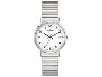 Dugena Damen-Armbanduhr 4460752 Moma Comfort, Quarz, weißes Zifferblatt,