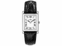 Dugena Damen-Armbanduhr 4460700 Quadra Classica, Quarz, weißes Zifferblatt,