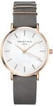 Rosefield West Village Damenuhr mit elefantengrauem Lederarmband 33mm