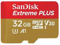SanDisk Extreme Plus 32 GB MicroSDHC Memory Card, SD Adapter With A1 App...