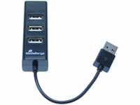 MediaRange USB 2.0 Verteiler 1:4, bus-gespeist, schwarz