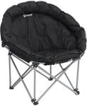 Outwell Casilda Camping Halbmondstuhl, Schwarz , 76 x 49 x 73 cm (BxTxH)