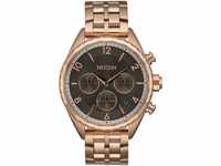 Nixon Damen Chronograph Quarz Uhr mit Edelstahl Armband A993-2046-00