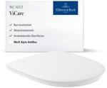 Villeroy & Boch ViCare WC-Sitz, D-Form &ndash; Wei&szlig; Alpin (AntiBac)